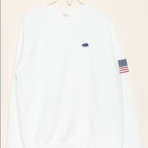 Brandy Melville CA Bear and USA Flag sweatshirt